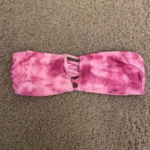 tie dye pink bikini top